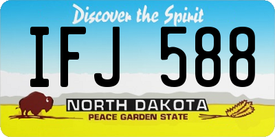 ND license plate IFJ588