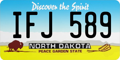 ND license plate IFJ589