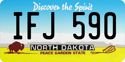 ND license plate IFJ590