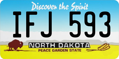 ND license plate IFJ593