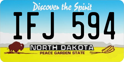 ND license plate IFJ594