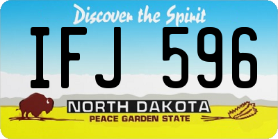 ND license plate IFJ596