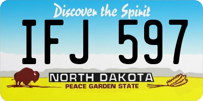 ND license plate IFJ597