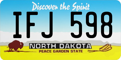 ND license plate IFJ598