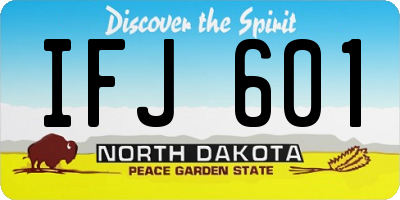 ND license plate IFJ601