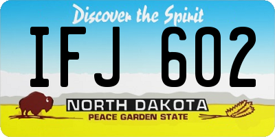ND license plate IFJ602