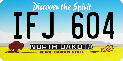 ND license plate IFJ604