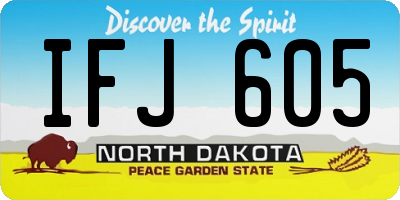 ND license plate IFJ605