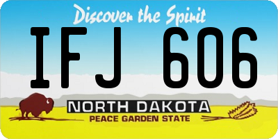 ND license plate IFJ606