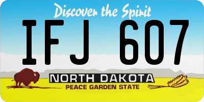 ND license plate IFJ607