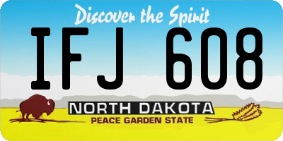 ND license plate IFJ608