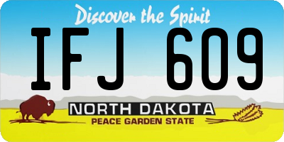 ND license plate IFJ609
