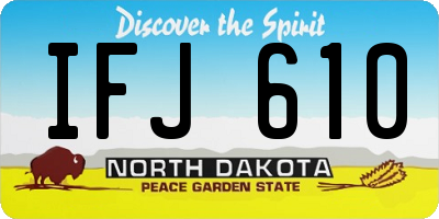 ND license plate IFJ610