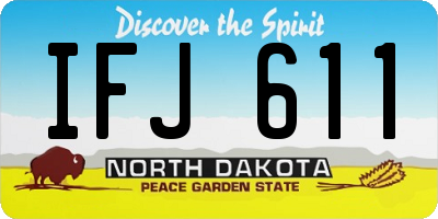 ND license plate IFJ611