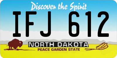 ND license plate IFJ612