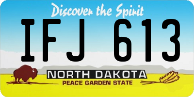 ND license plate IFJ613