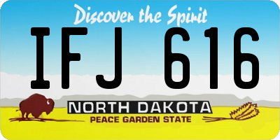 ND license plate IFJ616