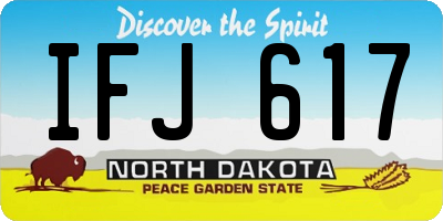 ND license plate IFJ617
