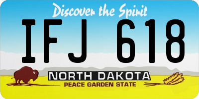 ND license plate IFJ618