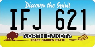 ND license plate IFJ621