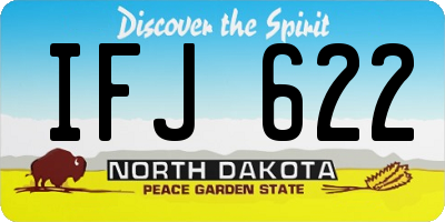 ND license plate IFJ622