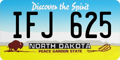 ND license plate IFJ625