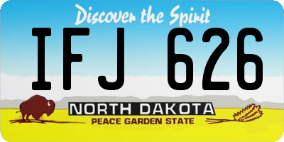 ND license plate IFJ626