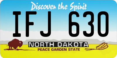 ND license plate IFJ630