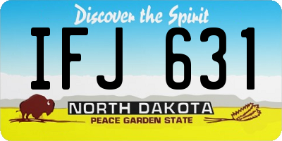 ND license plate IFJ631