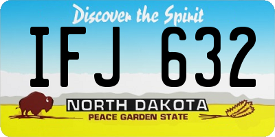 ND license plate IFJ632