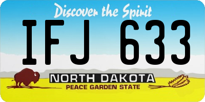 ND license plate IFJ633