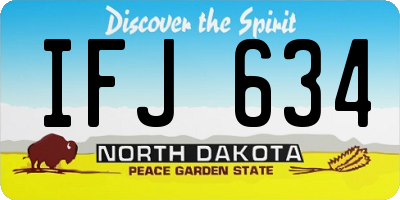 ND license plate IFJ634