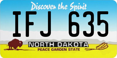 ND license plate IFJ635