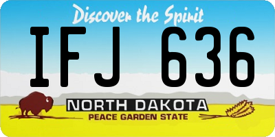 ND license plate IFJ636