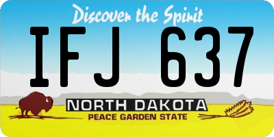 ND license plate IFJ637