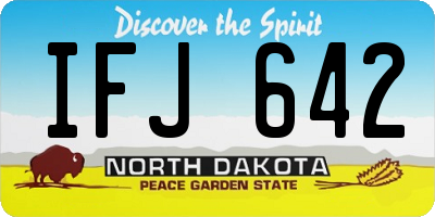ND license plate IFJ642