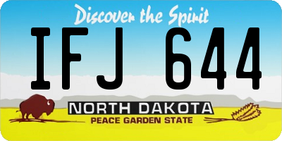 ND license plate IFJ644