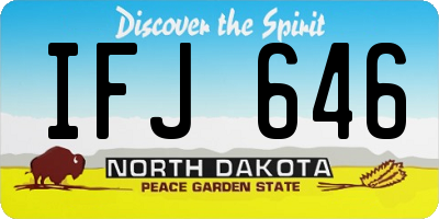 ND license plate IFJ646