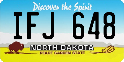 ND license plate IFJ648