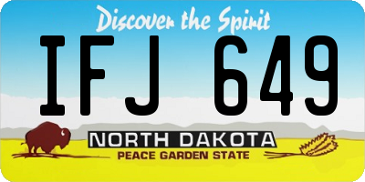 ND license plate IFJ649
