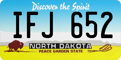 ND license plate IFJ652