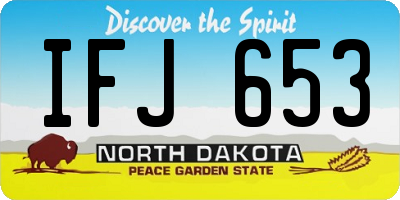 ND license plate IFJ653