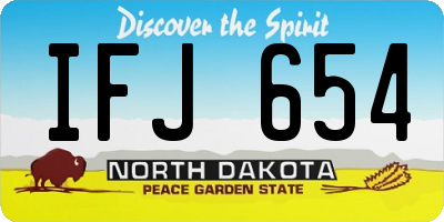 ND license plate IFJ654