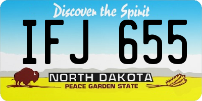 ND license plate IFJ655