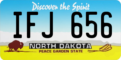 ND license plate IFJ656