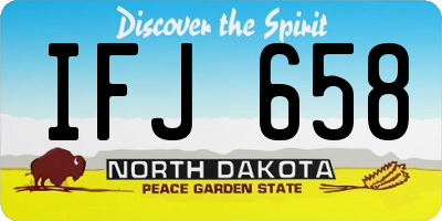 ND license plate IFJ658