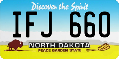 ND license plate IFJ660