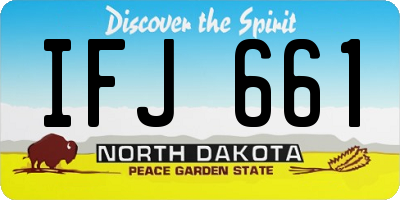 ND license plate IFJ661