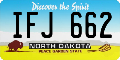ND license plate IFJ662