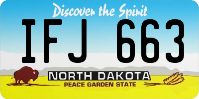 ND license plate IFJ663
